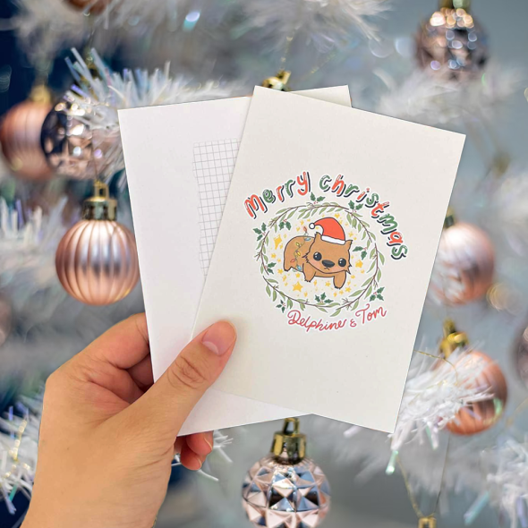 christmas wombat card - promo pic
