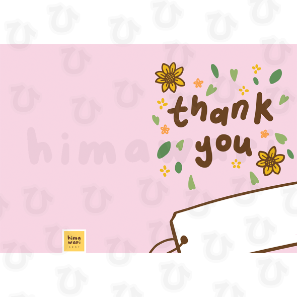 thank you doodle card - digital image