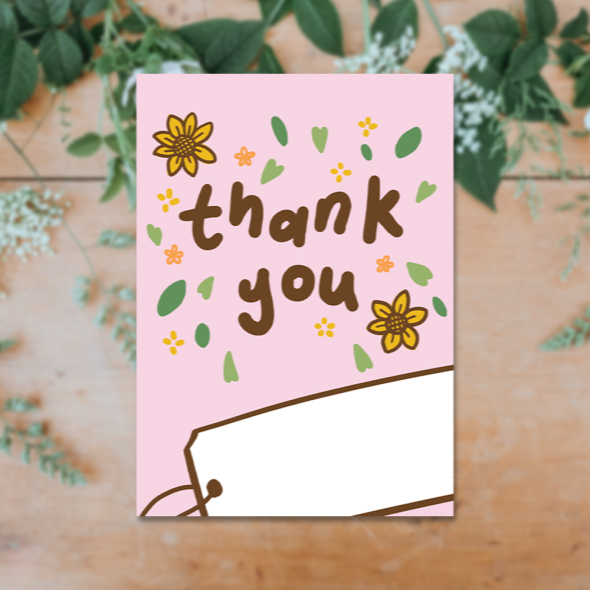 thank you doodle card - promo pic