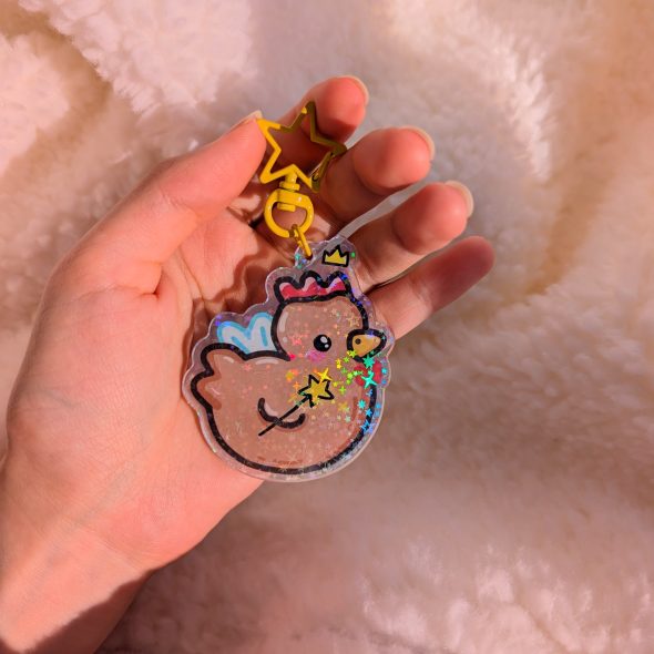 fairy chicken keychain promo pic 2