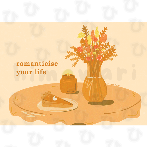romanticise life postcard - digital image