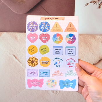 mini sticker seals sticker sheet - promo pic