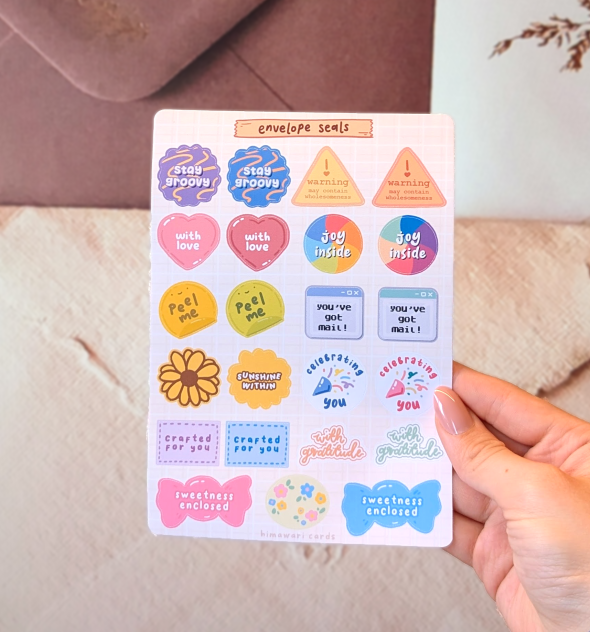 mini sticker seals sticker sheet - promo pic