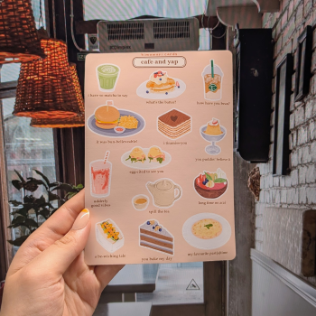 cafe and yap sticker sheet - promo pic 1