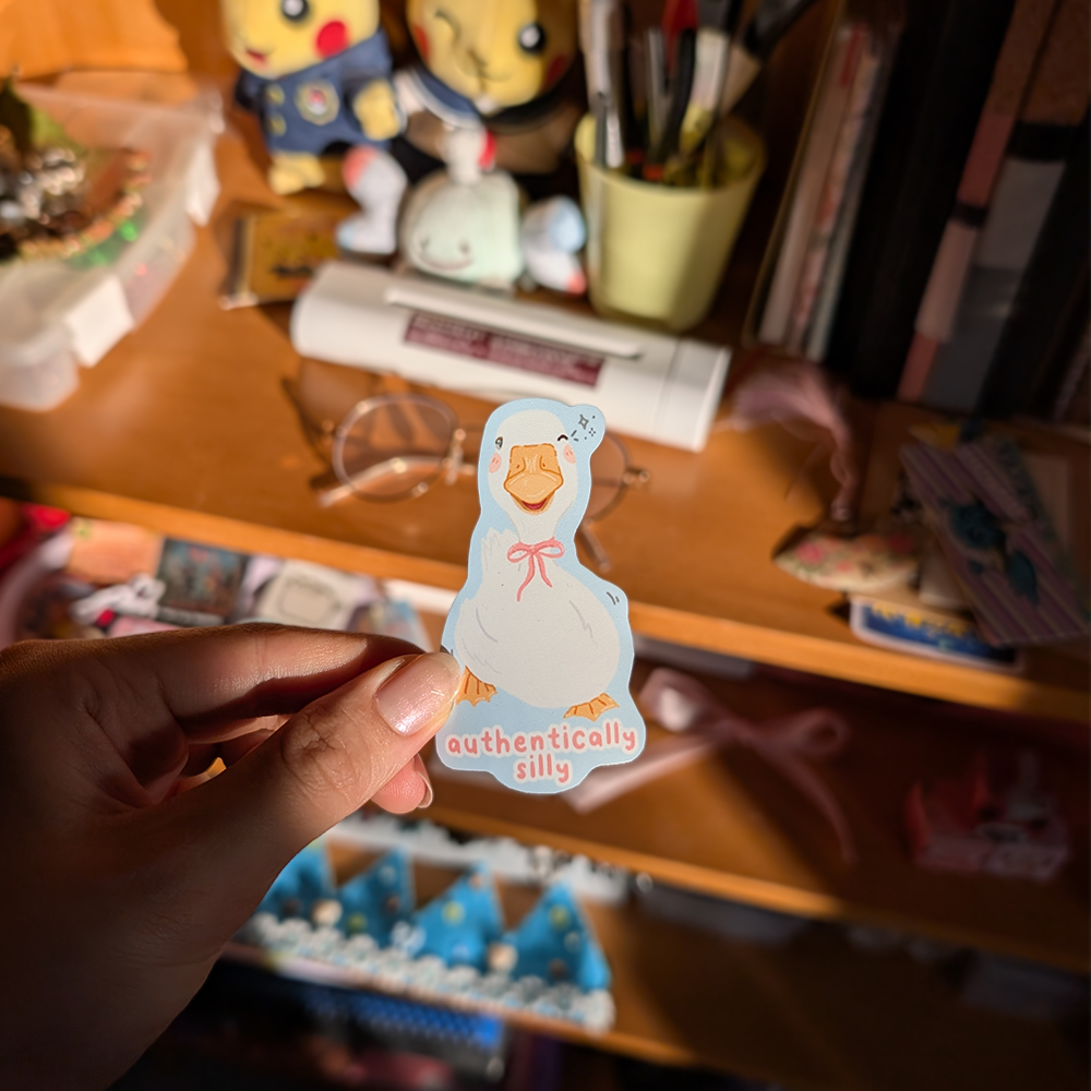 authentically silly goose sticker - promo pic