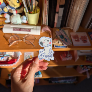 grateful snoopy sticker - promo pic