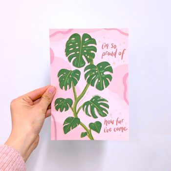 how far i've come monstera print - promo pic
