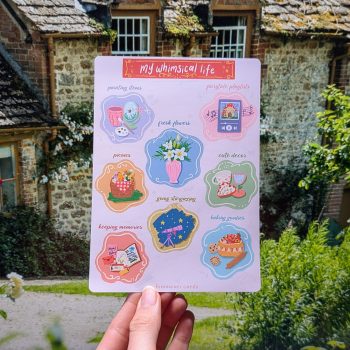 whimsical life sticker sheet - promo pic